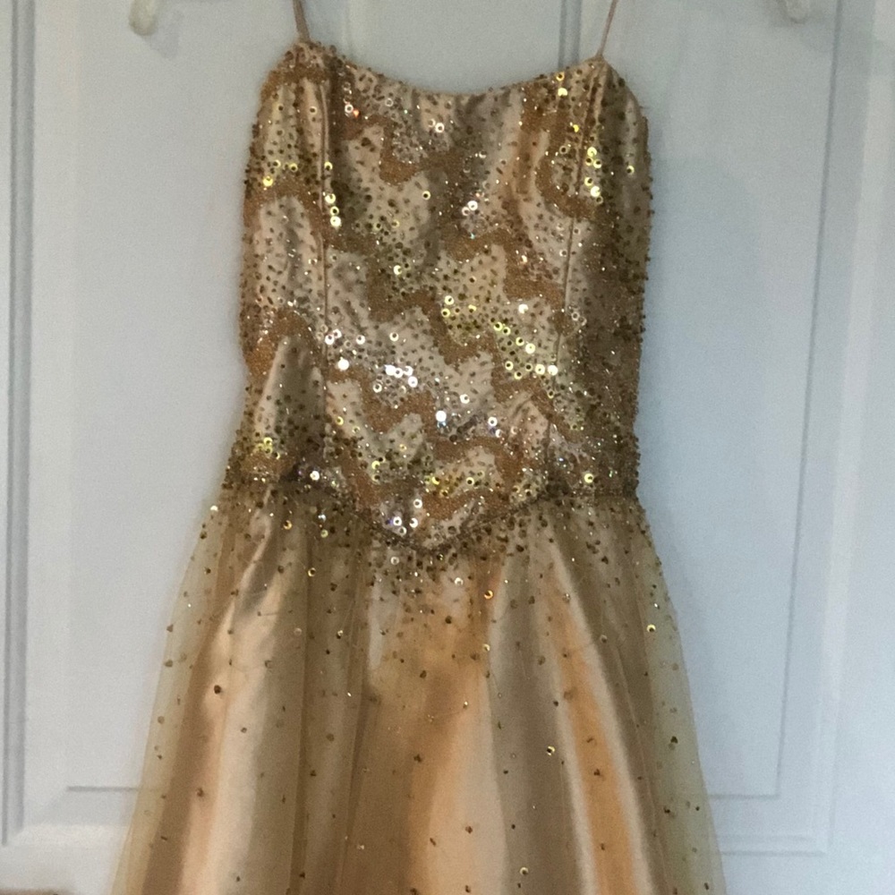Gold beaded gown